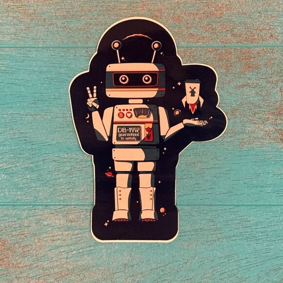 DUTCH Bros Rare 2017 Robot Sticker - Picture 1 of 2